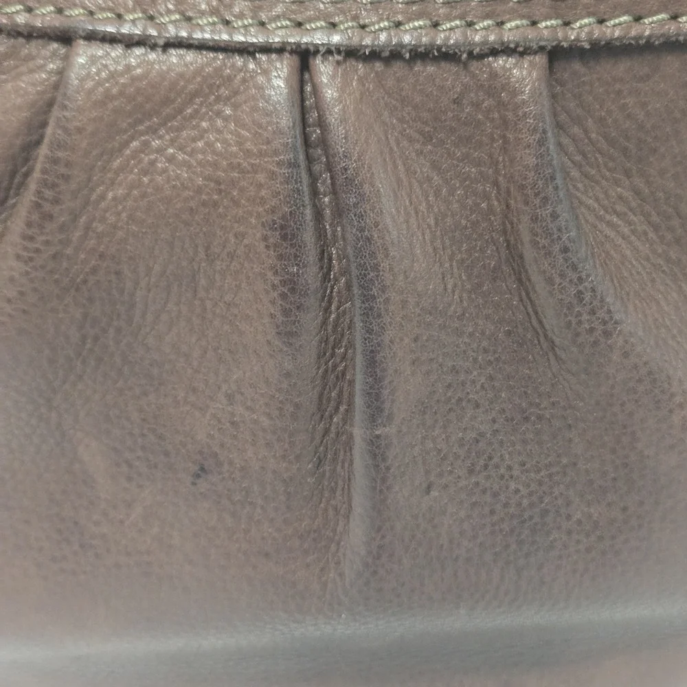 Fossil Brown‎ Pebbled Leather Hobo Crossbody Bag Adjustable Strap Purse